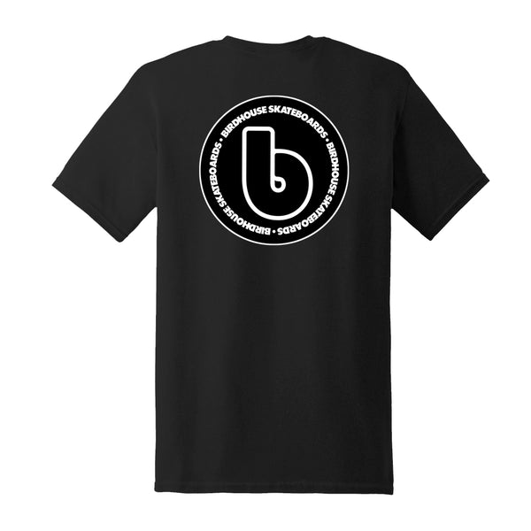 ★BADBLOOD★ Oval Logo T-Shirt Black Circle 99 Short Sleeve Black T-Shirt - BIRDHOUSE SKATEBOARDS