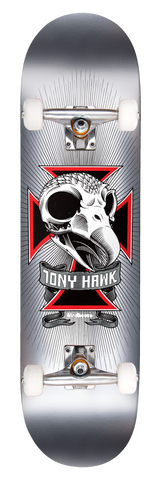 Birdhouse Premium Quality Tony Hawk Complete Skateboard Skull 2 Chrome 7.75"